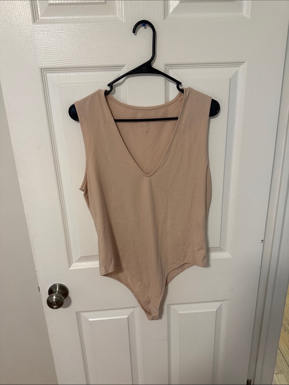 a new day Sleeveless V-Neck Bodysuit in Beige